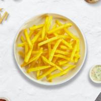 Fries Fries Baby · Idaho potato fries cooked until golden brown and garnished with salt.