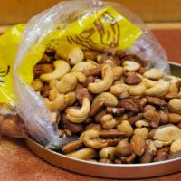 Deluxe Mixed Nuts No Salt · Dry roasted no salt almonds, Oregon filberts, Brazil nuts, roasted no salt cashews and pecan...