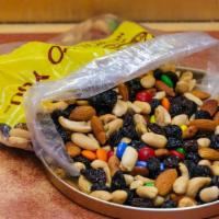 Brad'S Sweet & Salty Mix · Roasted salted peanuts, roasted salted cashews, roasted salted almonds, flame raisins and ch...