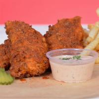 3 Red’S Chicken Tenders · Three of Nash's famous jumbo, buttermilk herb marinated, double hand-breaded, spicy chicken ...