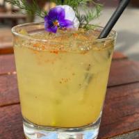 Cielito Lindo · Mezcal, orange liqueur, pineapple juice, sparkling, herbal touch