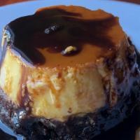 Flan · [GF] A caramel topping and custard base that's made with milk, eggs and sweetener