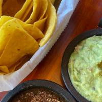 Chips With... · [Vegan] Fried corn tortilla wedges with your choice of dip on the side.