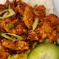 Spicy Lemongrass Chicken · Pieces of tender white chicken meat, stir fried in a spicy mixture, served with steamed rice...