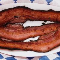 Bacon · three slices of our house-cured bacon. put it on anything or eat it alone, you won't be disa...