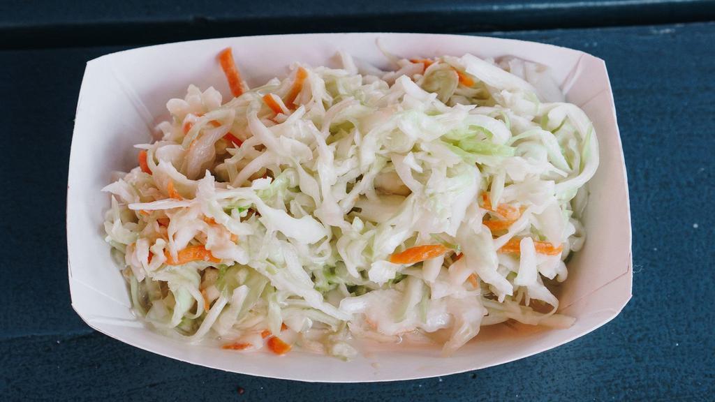 Carolina Coleslaw · house-made north carolina slaw with a little mayo and a good amount of vinegar for a tangy finish.