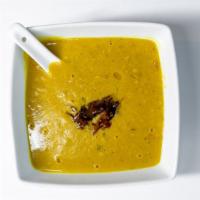 Yellow Lentils Soup · Mixed lentils with caramelized onions.