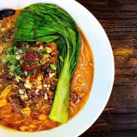 Veggie Tantanmen · **Ramen will not be hot, will require reheating for both uncooked and par-cooked noodle opti...