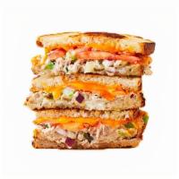 Tuna Melt · Tuna made with boiled eggs and sweet relish on toasted bread.