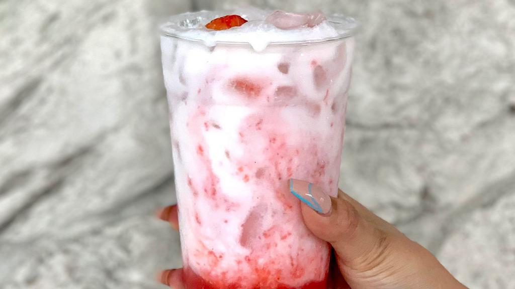 Coconut Strawberry  · 24oz Coconut milk with Coconut Syrup and Strawberry Puree