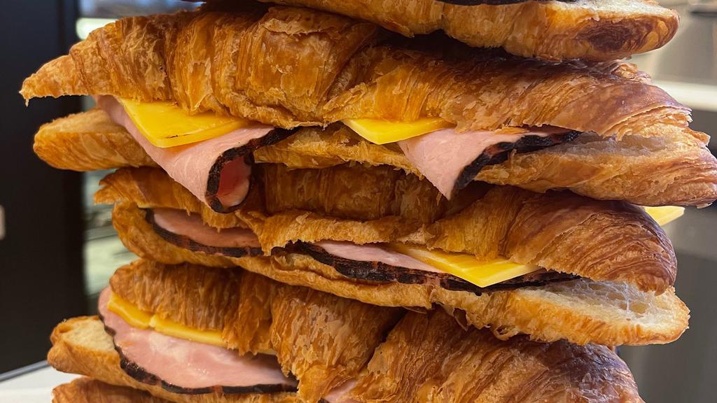 Ham And Cheddar Croissant  · Ham and Cheddar on Croissant.