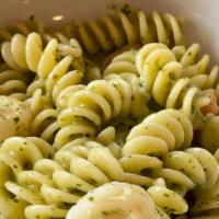 Pesto Pasta · Fusilli tossed with creamy pesto sauce.