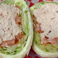 Turkey & Cheese Wrap · Provolone cheese, Mayo, lettuce, tomato and onion.