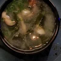 Miso Soup With Shiitake Mushrooms & Green Onion · Miso Soup with Shiitake Mushrooms & Green Onion