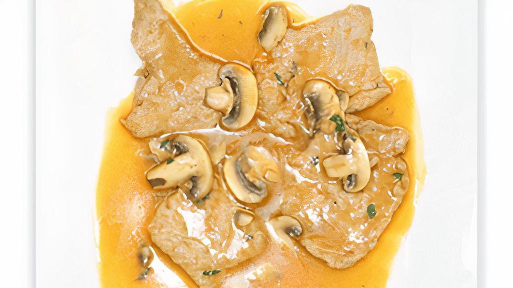 Veal Marsala · Veal medallions sautéed with mushrooms in a rich marsala wine sauce.