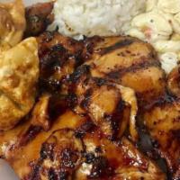 Special #2. Hawaiian Bbq Speciali · Hawaiian BBQ chicken or beef two pieces one scoop of steamed rice one scoop of mac salad two...