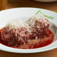 Betty'S Meatballs · pork, veal, and beef, San Marzano sugo, parmesan