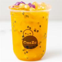 Passionfruit Green Tea · Cold only.
