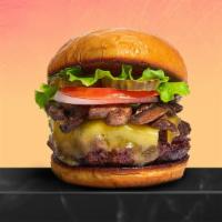 Soul-Shroom-Cheeser Burger · Your choice of Everything Legendary patty, Beyond Meat patty or Impossible Meat patty grille...