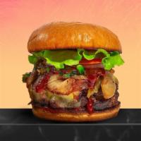 Always Be My Bbq Burger · Your choice of Everything Legendary patty, Beyond Meat patty or Impossible Meat patty grille...