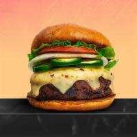 Too Hot To Handle (Jalapeno Burger) · Your choice of Everything Legendary patty, Beyond Meat patty or Impossible Meat patty grille...