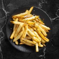 Friends Fries · (Vegetarian) Idaho potato fries cooked until golden brown and garnished with salt.