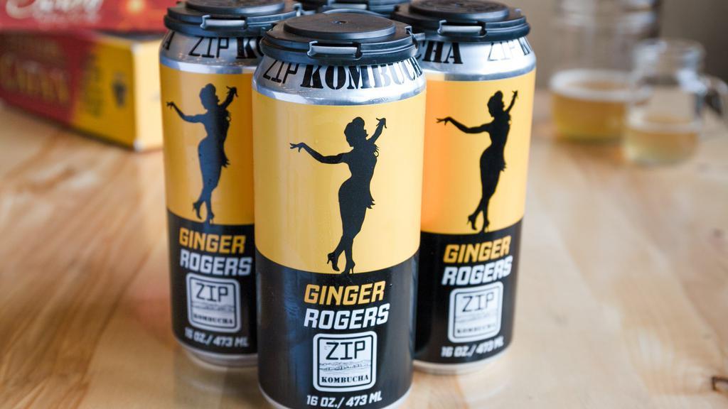 Ginger Rogers 4 Pack · Four pack of 16oz cans. All ginger flavored kombucha.