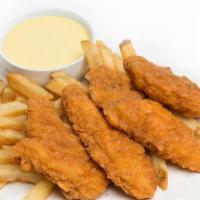 10  Pcs Chicken Tenders With Fries And Soda · 