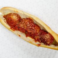 Mama'S Meatball Parmesan Sandwich · Favorite. Classic meatballs with mild provolone and parmesan on top.