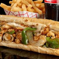 Teriyaki Chicken Sub · Golden grilled chicken strips, sweet caramelized onions, grilled mushroom, grilled pepper & ...