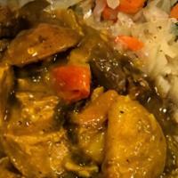 Curry Goat Platter · 