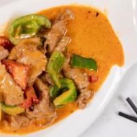  Thai Red Curry Chicken/Beef/Shrimp · 泰式咖喱鸡/牛/虾Spicy.