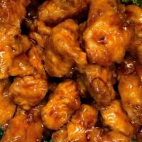 S8 General Tso'S Chicken  · Hot and spicy. Chunks of chicken fried to crispy sautéed with our chef's special hot pepper ...