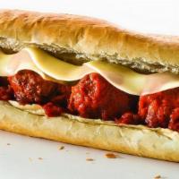 Meatball & Cheese Medium · Italian Meatballs made with a blend of Pork and Beef simmered in Marinara Sauce, topped with...