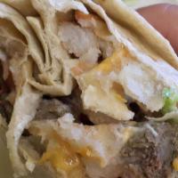 California Burrito · Includes; meat, fries, sour cream, pico de gallo & cheese.