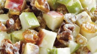 Apple Walnut · mixed greens, fresh sliced apples, candied walnuts, dried cranberries, and goat cheese tosse...