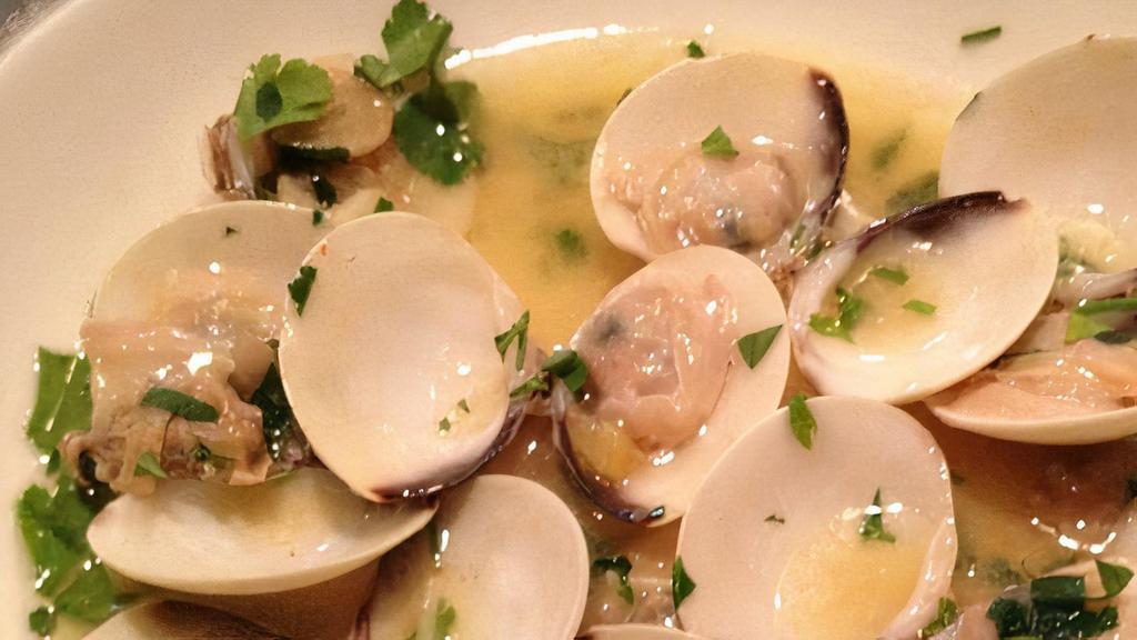 Littleneck Clams · Little neck clams traditionally sautéed with fresh garlic, olive oil, pepperoncino and fresh parsley.