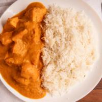 Murgh Makhani · barbecued chunks of boneless chicken breast meat cooked in a fresh cream based tomato curry ...