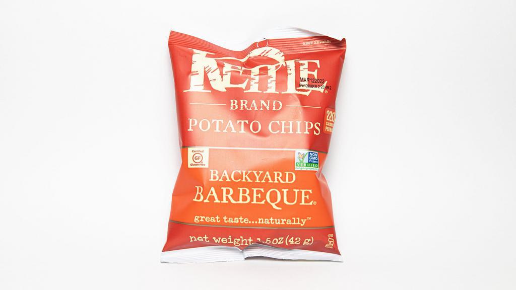 Kettle Chips, Bbq, 1.5 Oz · BBQ flavored kettle style potato crisps.  1.5oz
