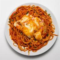 Pasta With Chicken Parmigiana · 