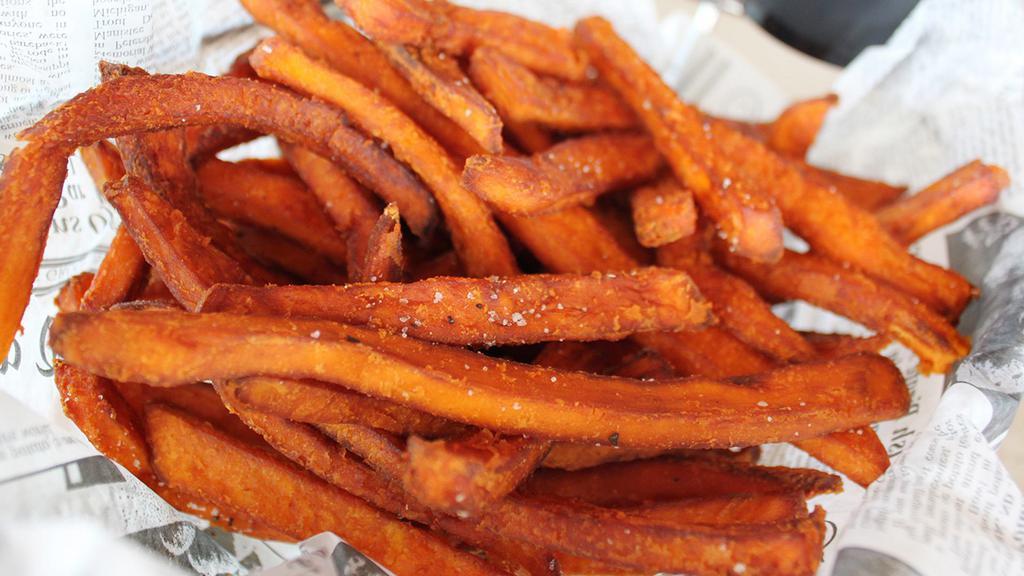 Sweet Potato Fries · With a ranch dipping sauce.