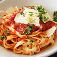 Linguini · Tossed in a house made marinara sauce