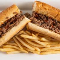 Cheese Steak · Served with raw onion or fried onion.