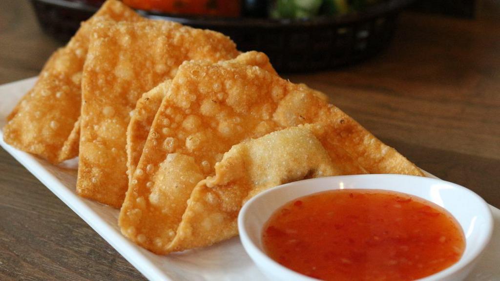 Fried Wonton · Four pieces. Filled with chicken with sweet chili sauce.