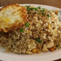 Salted Fish Fried Rice · Fried rice with salted fish and chicken