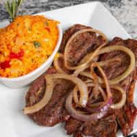 Beef Steak With Onion · Served with any choice of side.