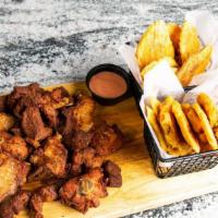 Chicken Rinds · Served with any choice of side.