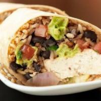 Burrito Grande · 12' steamed flour tortilla with choice of filling, rice, beans (black, pinto or refried), ch...