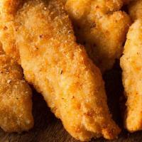 Plain Chicken Tenders · Served with a side of honey mustard. Add fries for an additional charge.