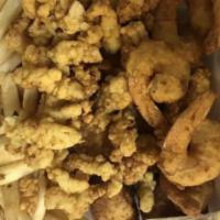 Fisherman’S Platter · Clams, scallops, fish, shrimp.Served with french fries, cole slaw and tartar sauce.